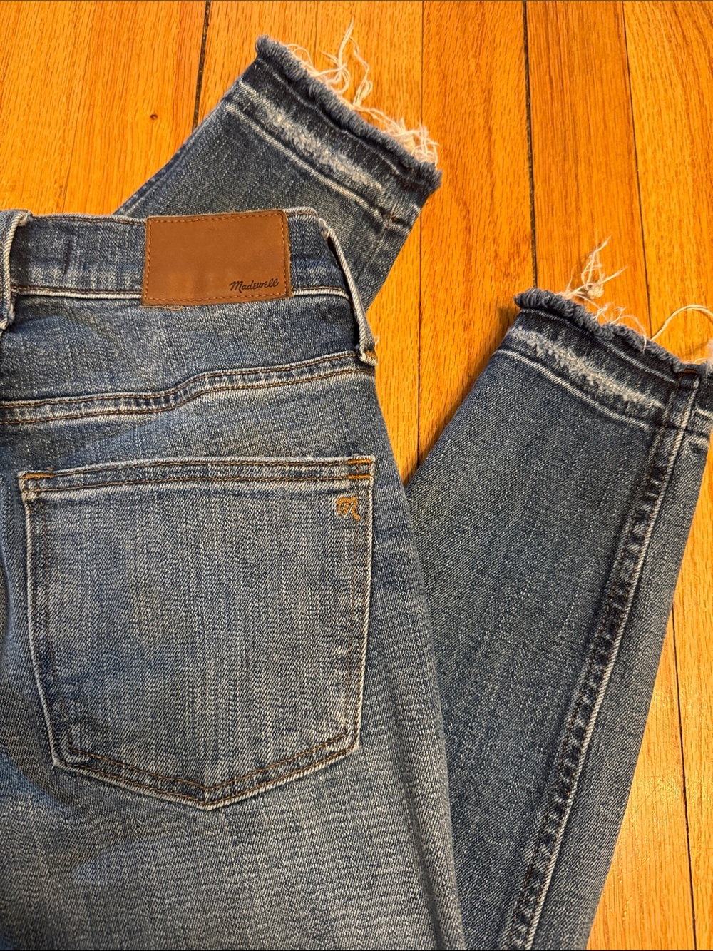 Madewell Jeans Women’s Frayed-Ankle 9”High-Rise Skinny Jeans 25
